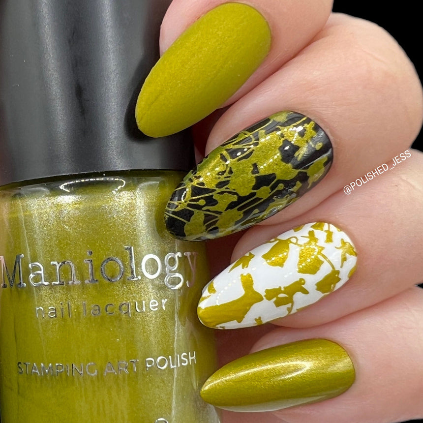 Lacewing (B469) - Metallic Shimmer Green Stamping Polish