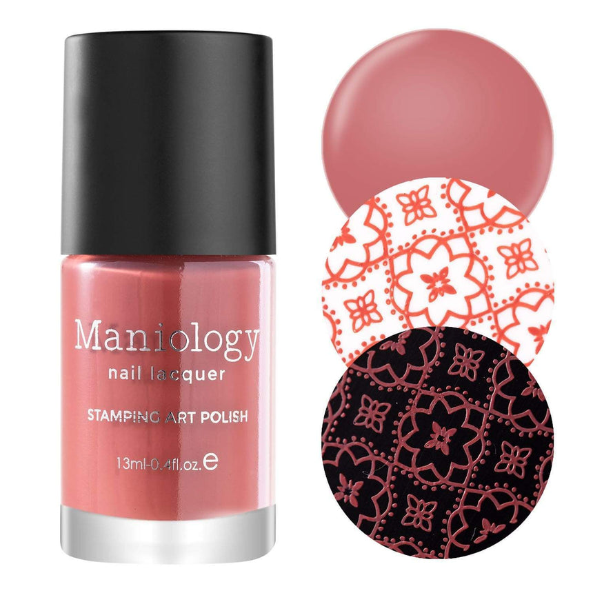 A Terracotta Rose (B297) Light Red Stamping Polish by Maniology.