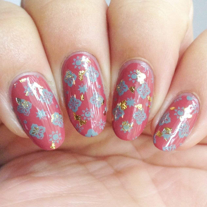 Terracotta Rose (B297) - Light Red Cream Stamping Polish
