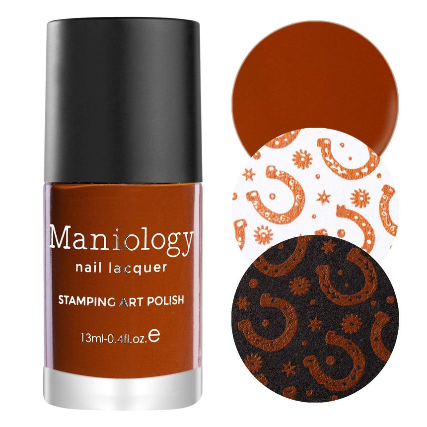 Saddle Up (B396) - Cream Amber Brown Stamping Polish