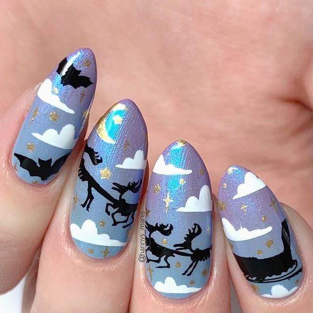 Retrograde (B363) - Duochrome Light Blue Sheer Stamping Polish