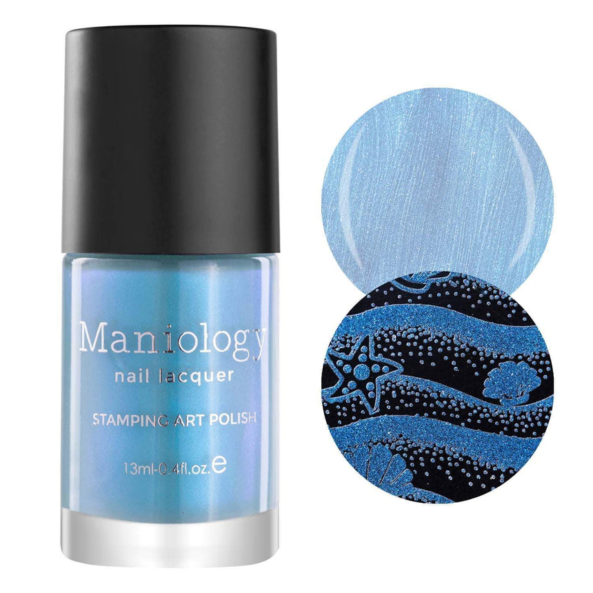 Retrograde (B363) - Duochrome Light Blue Sheer Stamping Polish