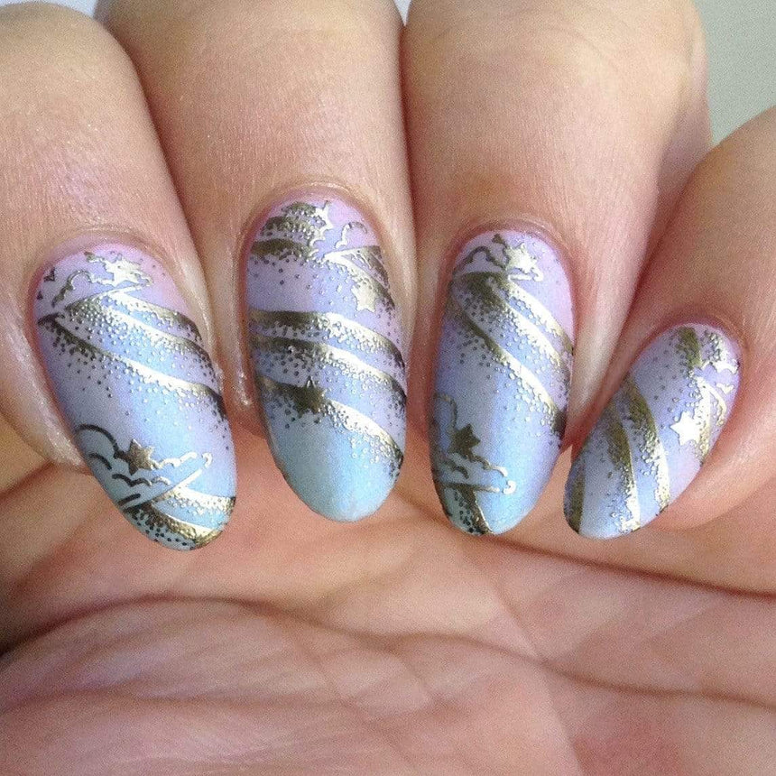 Retrograde (B363) - Duochrome Light Blue Sheer Stamping Polish