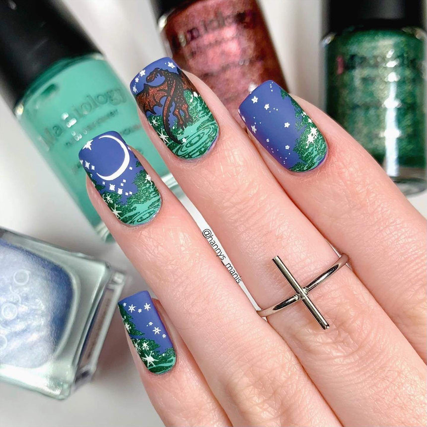 Whimsy (B414) - Pearl Teal Stamping Polish