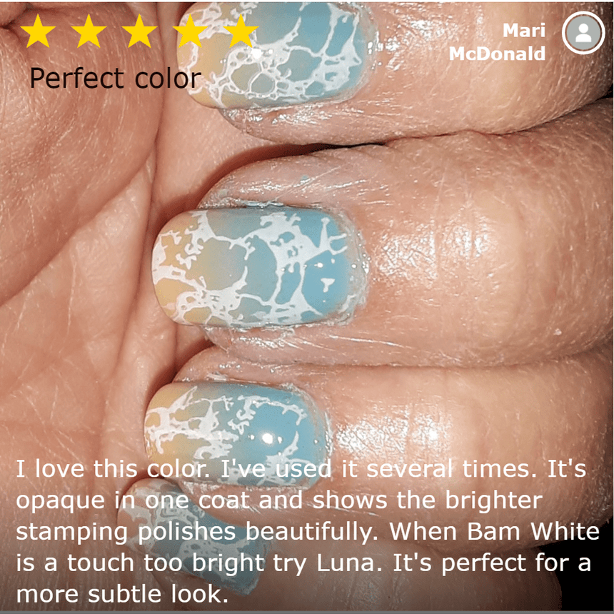 Luna (B327) - Creamy Gray Stamping Polish