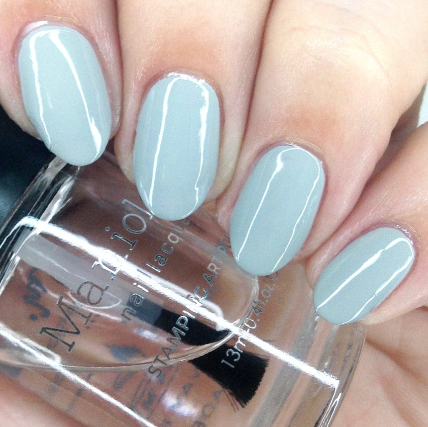 Front Page (B462) - Cream Gray Stamping Polish