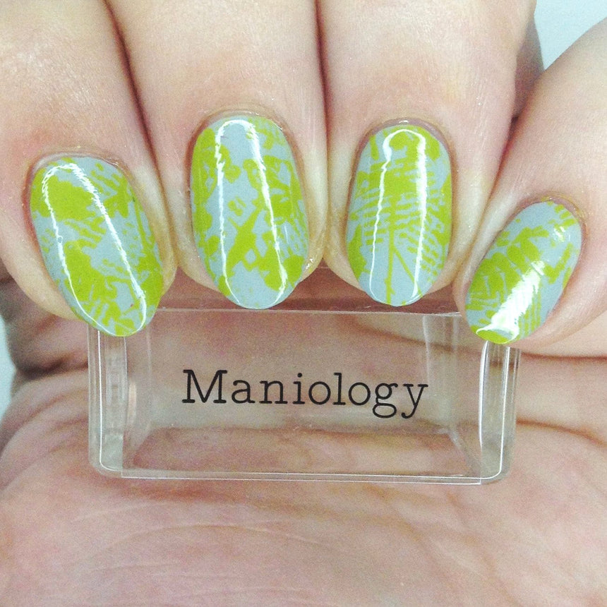 Front Page (B462) - Cream Gray Stamping Polish