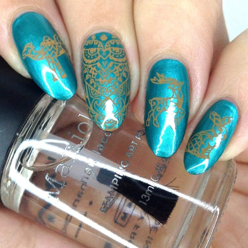 Hatha (B398) - Cream Orange Stamping Polish