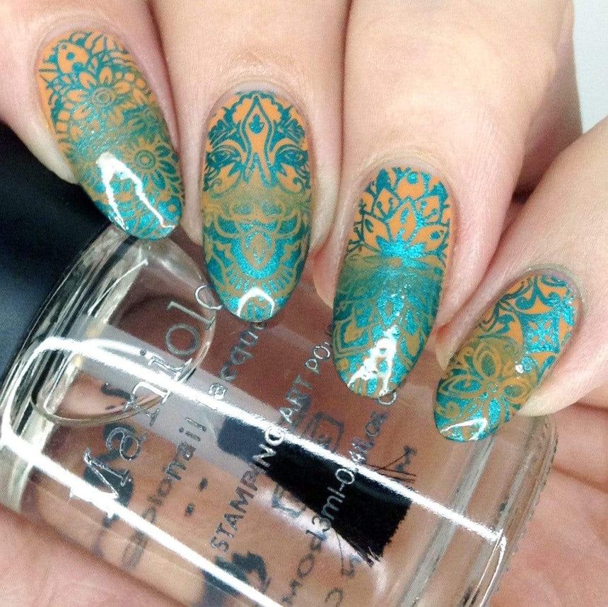 Prana (B397) - Metallic Teal Stamping Polish