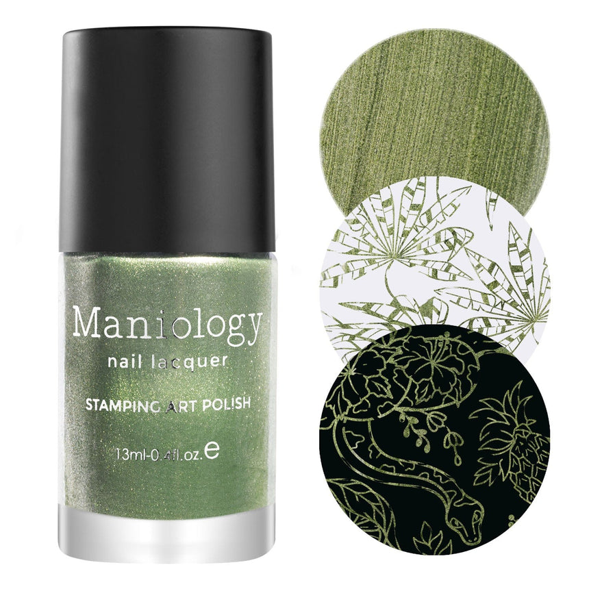 Mangrove (B438) - Metallic Green Stamping Polish