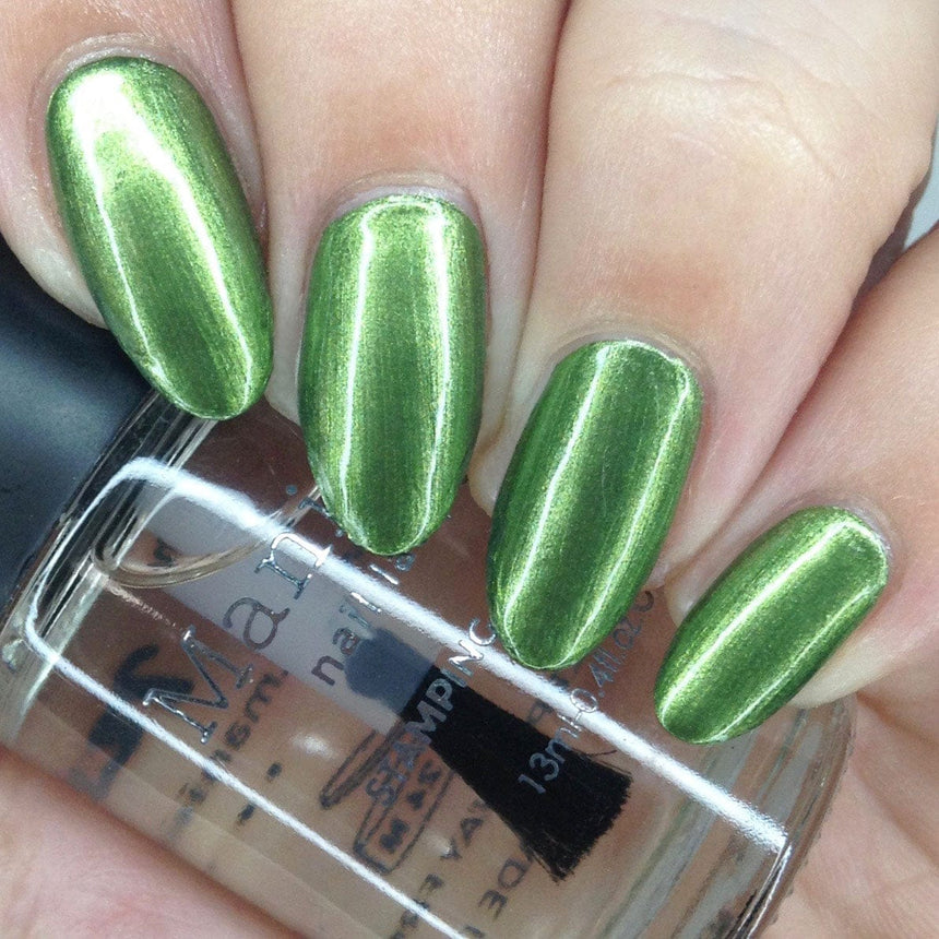 Mangrove (B438) - Metallic Green Stamping Polish