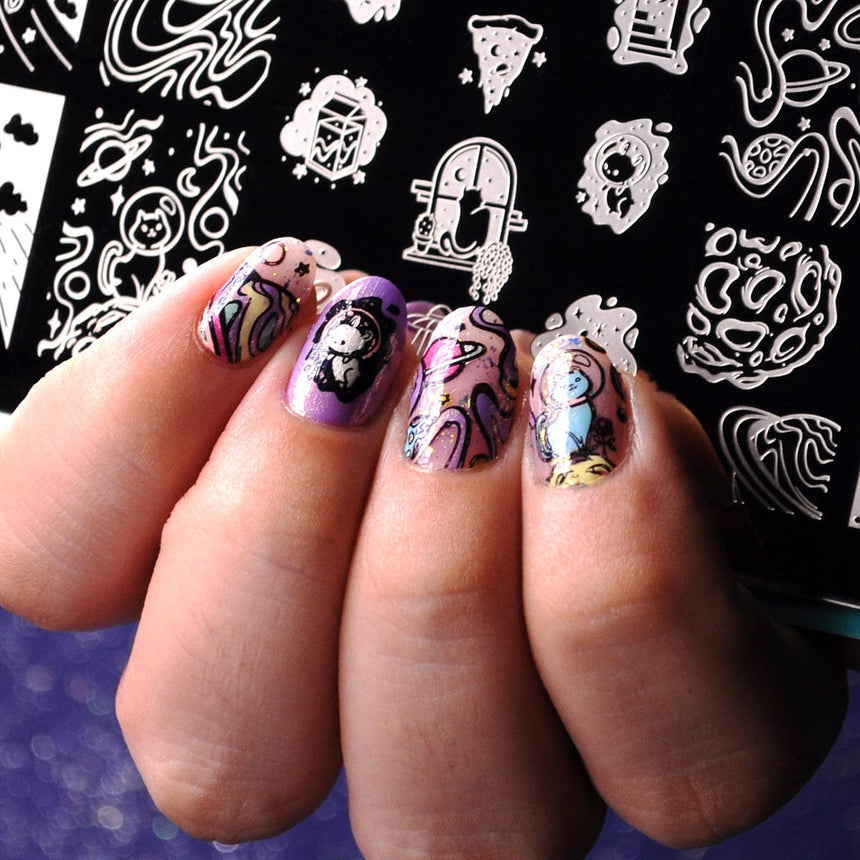 Planetary Xplorer: Meow-terverse (MXM082) - Nail Stamping Plate