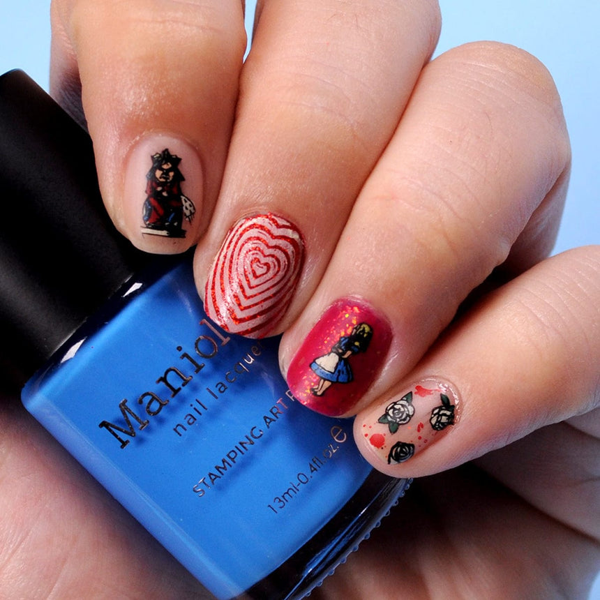 Alice (B468) - Cream Blue Stamping Polish