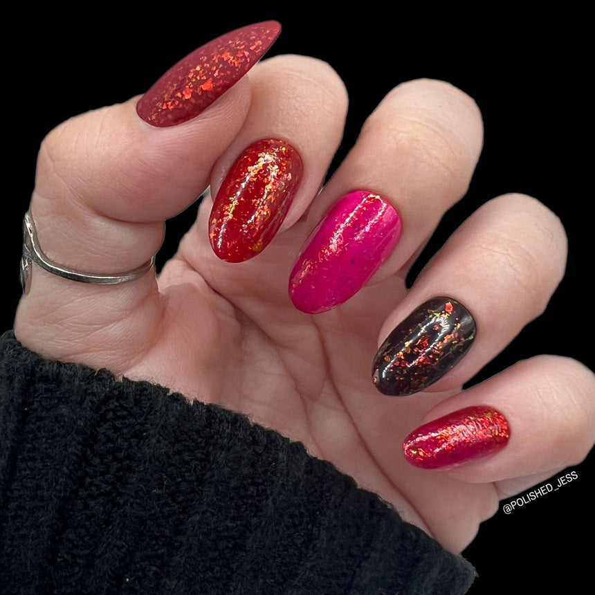 Queen of Hearts (P146) - Red Sheer Nail Polish