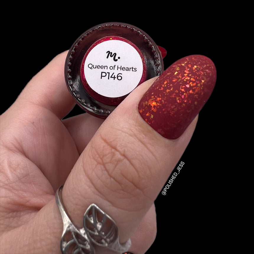 Queen of Hearts (P146) - Red Sheer Nail Polish