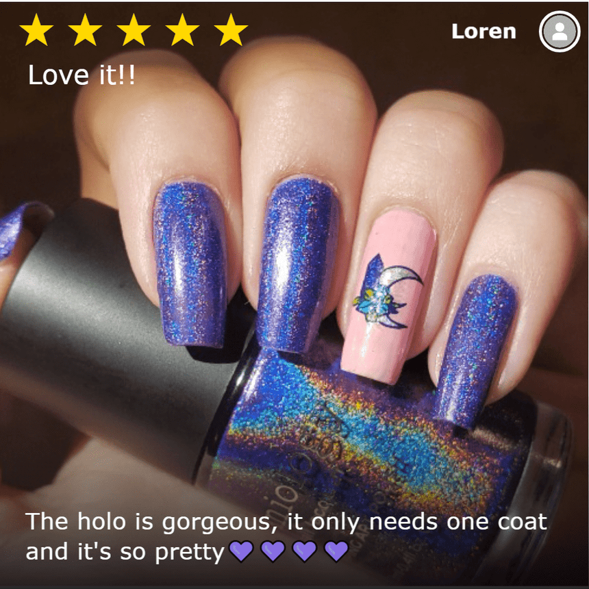 Starfish (B279) - Holographic Purple Stamping Polish