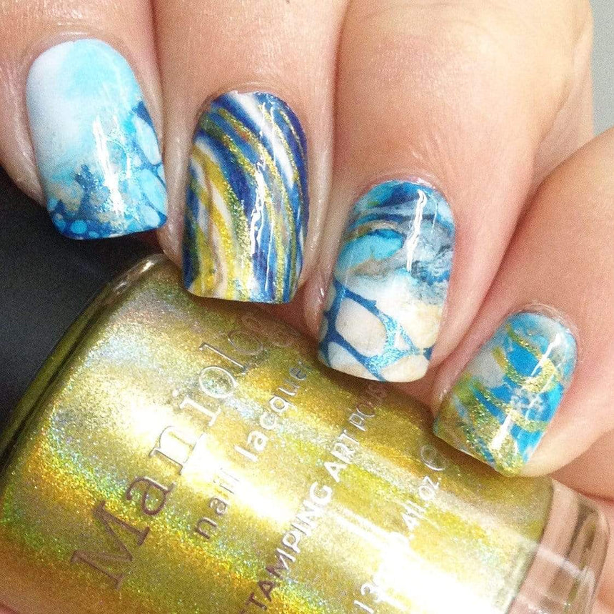 Liquid Sunshine (B335) - Bright Yellow Holographic Stamping Polish