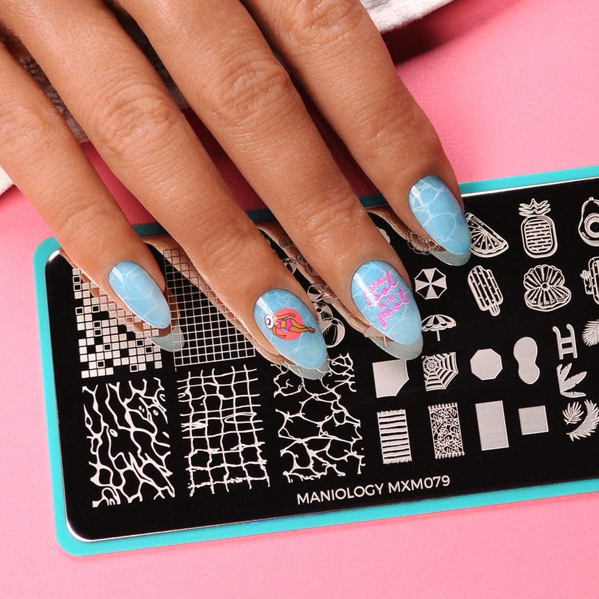 Pool Party: Lap Life (MXM079) - Nail Stamping Plate