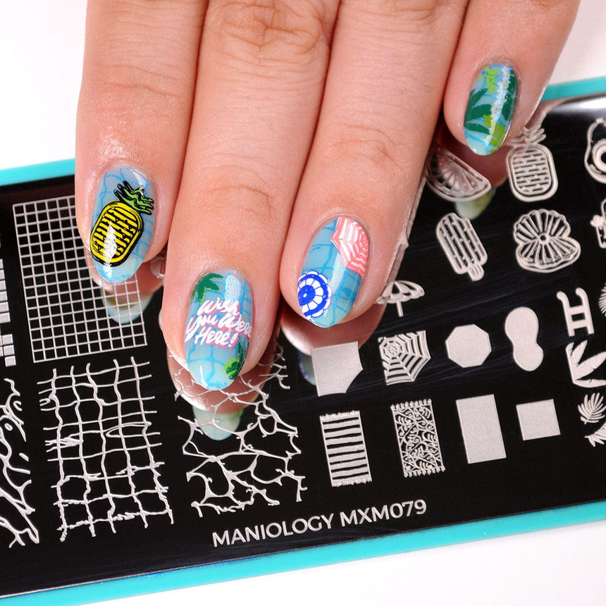 Pool Party: Lap Life (MXM079) - Nail Stamping Plate
