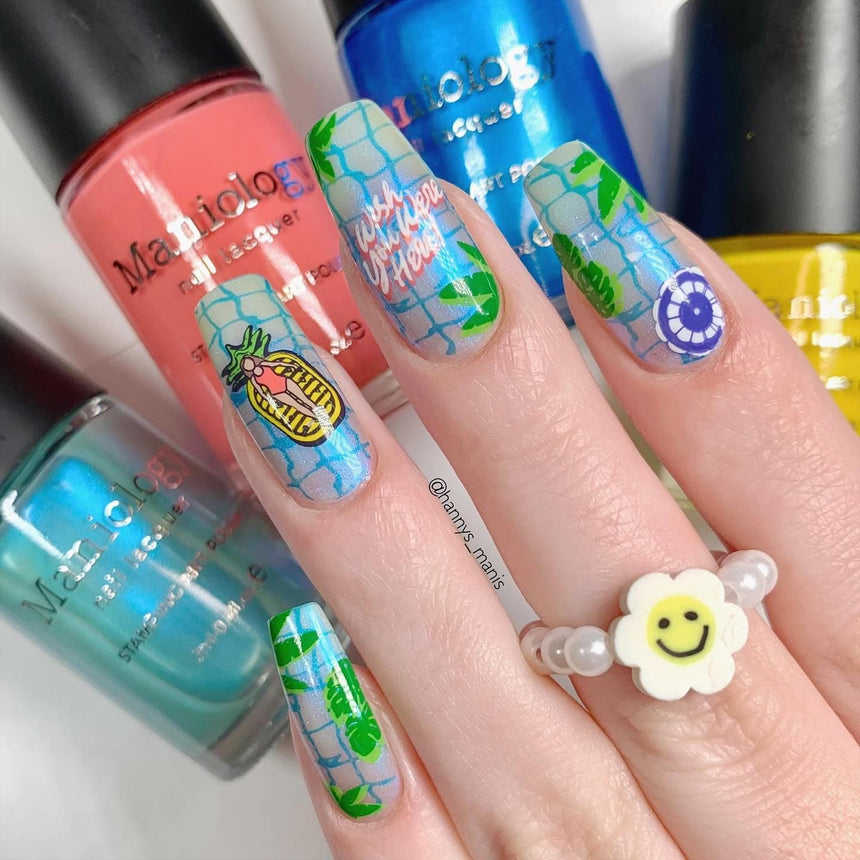 Pool Party: Lap Life (MXM079) - Nail Stamping Plate