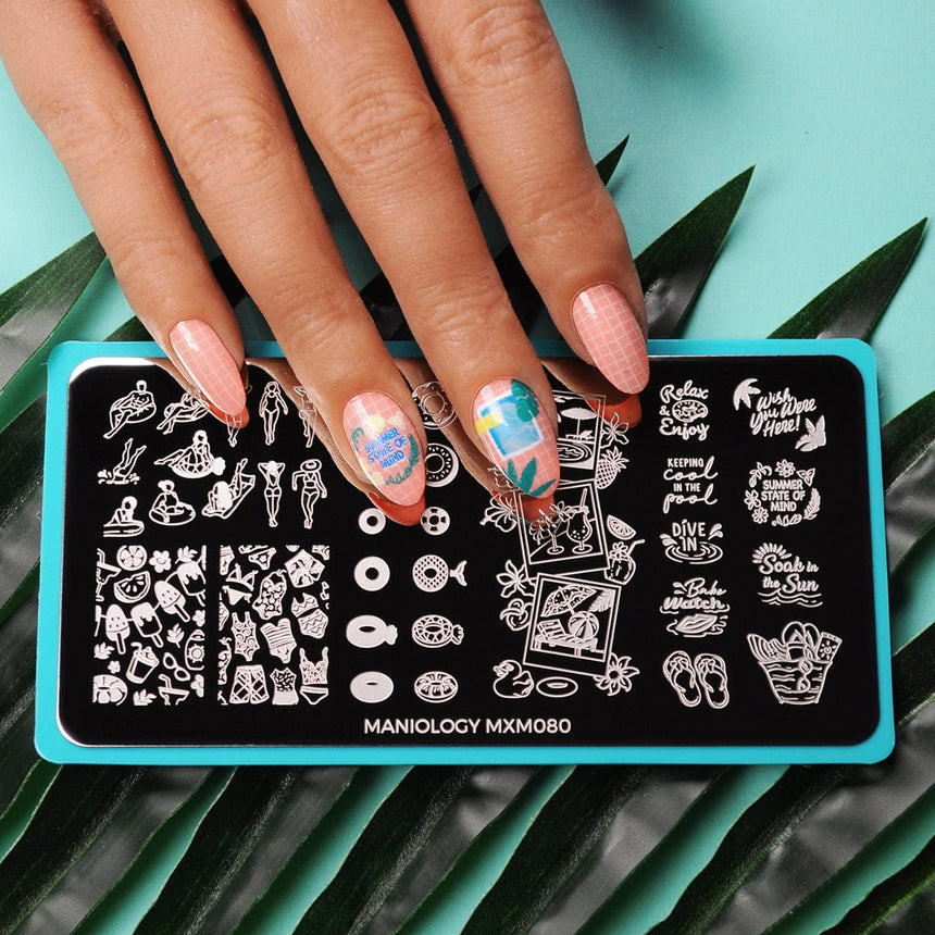 Pool Party: Swim Club (MXM080) - Nail Stamping Plate