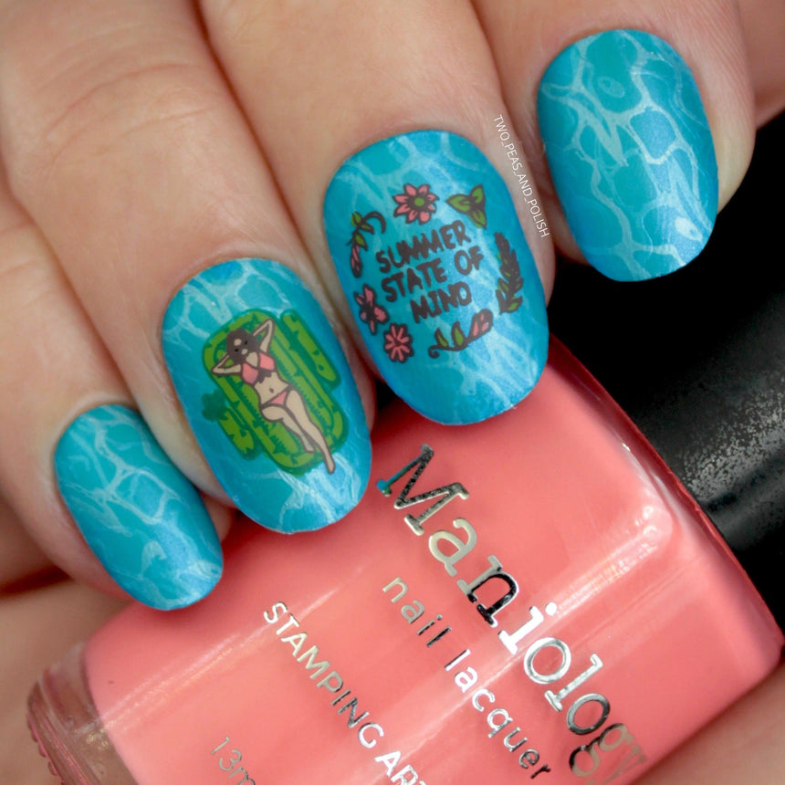Pool Party: Swim Club (MXM080) - Nail Stamping Plate