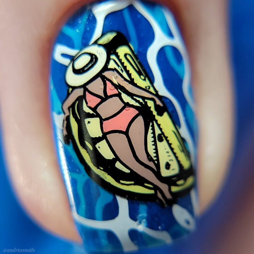 Pool Party: Swim Club (MXM080) - Nail Stamping Plate