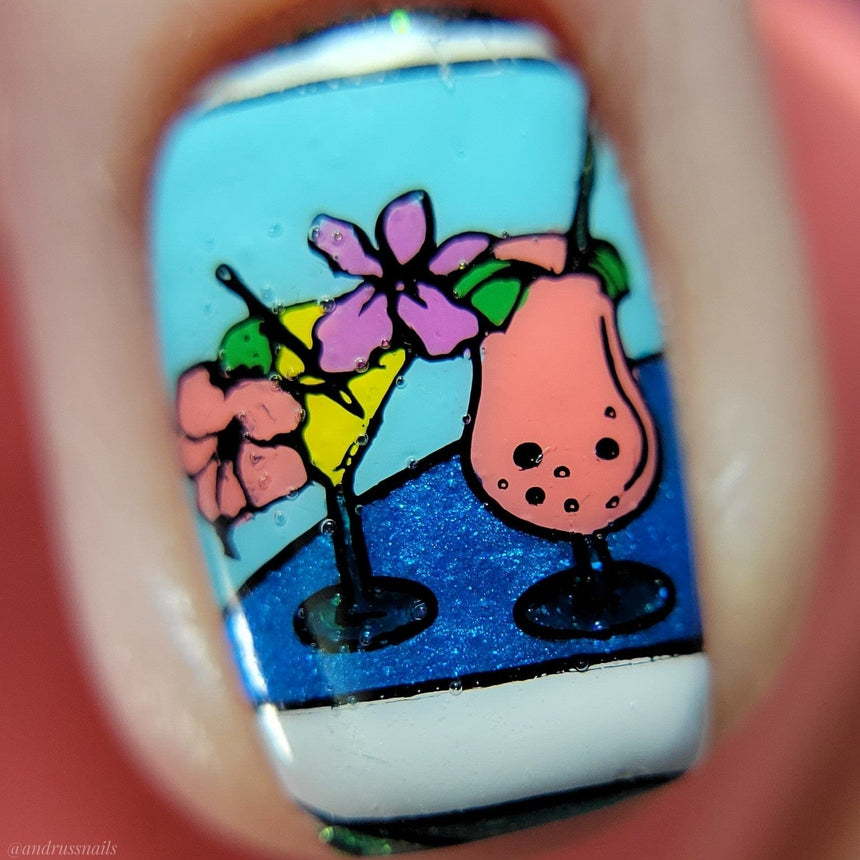 Pool Party: Swim Club (MXM080) - Nail Stamping Plate