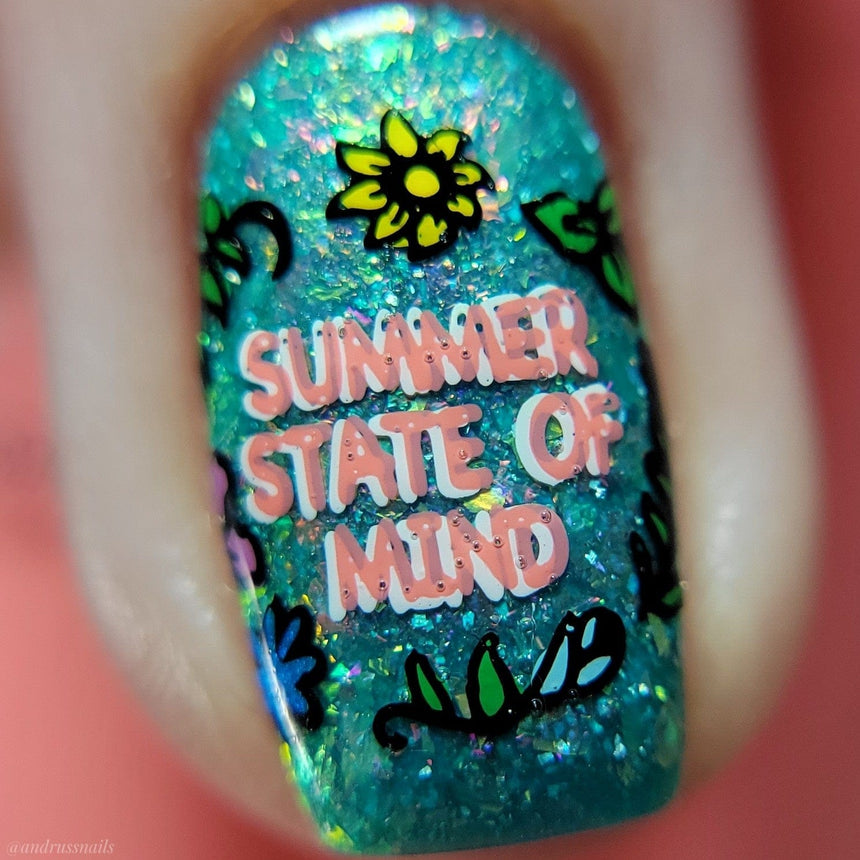 Pool Party: Swim Club (MXM080) - Nail Stamping Plate