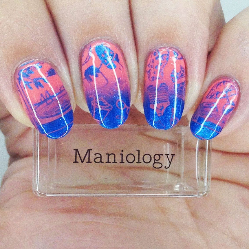 Splash (B432) - Pearl Blue Stamping Polish