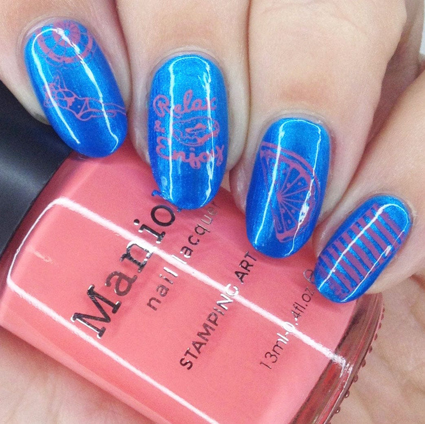 Splash (B432) - Pearl Blue Stamping Polish