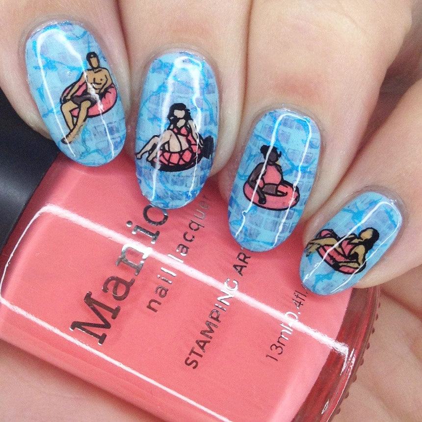 Watermelon Float (B431) - Cream Coral Stamping Polish