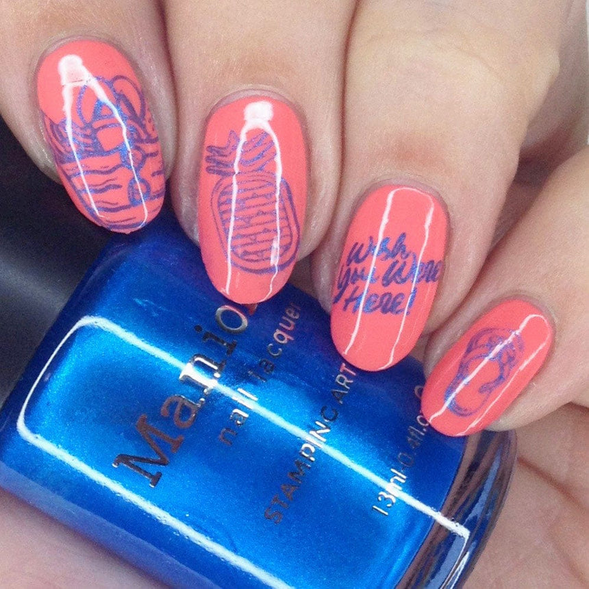 Watermelon Float (B431) - Cream Coral Stamping Polish