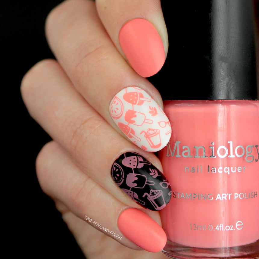 Watermelon Float (B431) - Cream Coral Stamping Polish