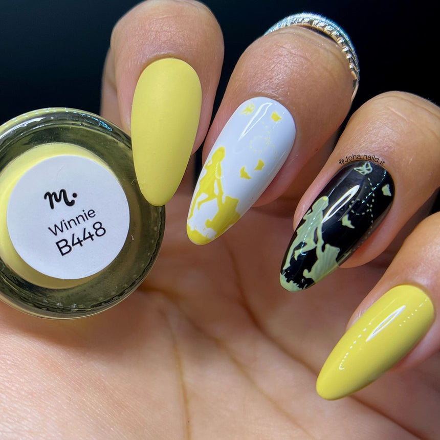 Winnie (B448) - Cream Yellow Stamping Polish