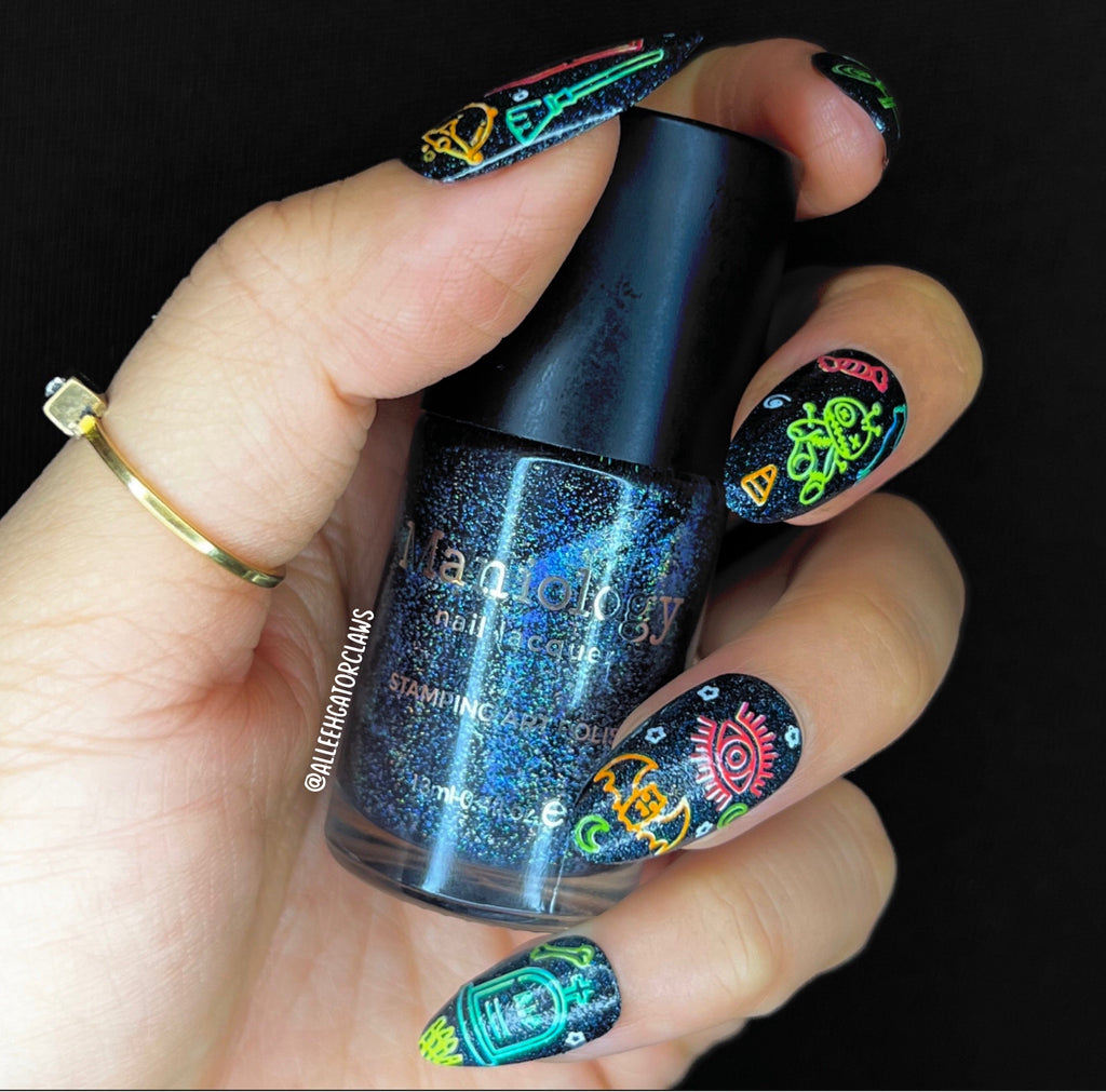 Black Magick Holographic Nail Stamping Polish | Maniology