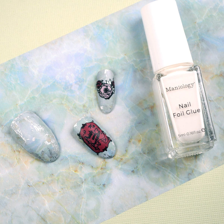 Marble Nail Foil and Nail Foil Glue Set
