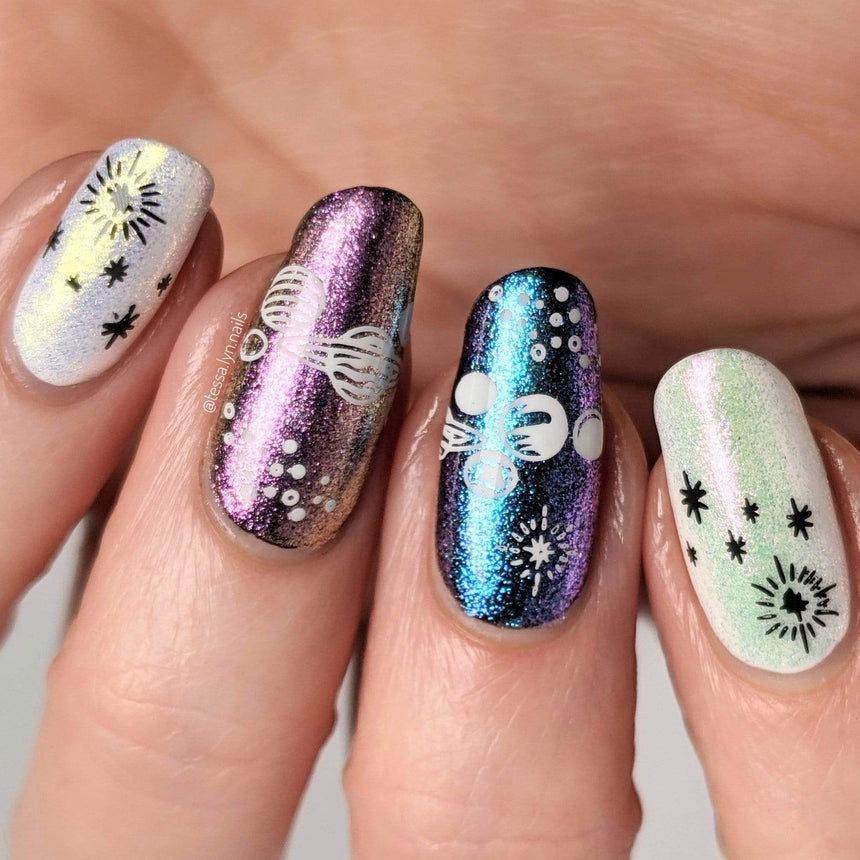 Moonbeams: 3-Piece Iridescent Shimmer Stamping Polish Set