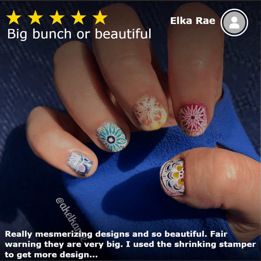 Mystic Woods: Earthly Medallions/Nature's Kaleidescope (m133) - Nail Stamping Plate