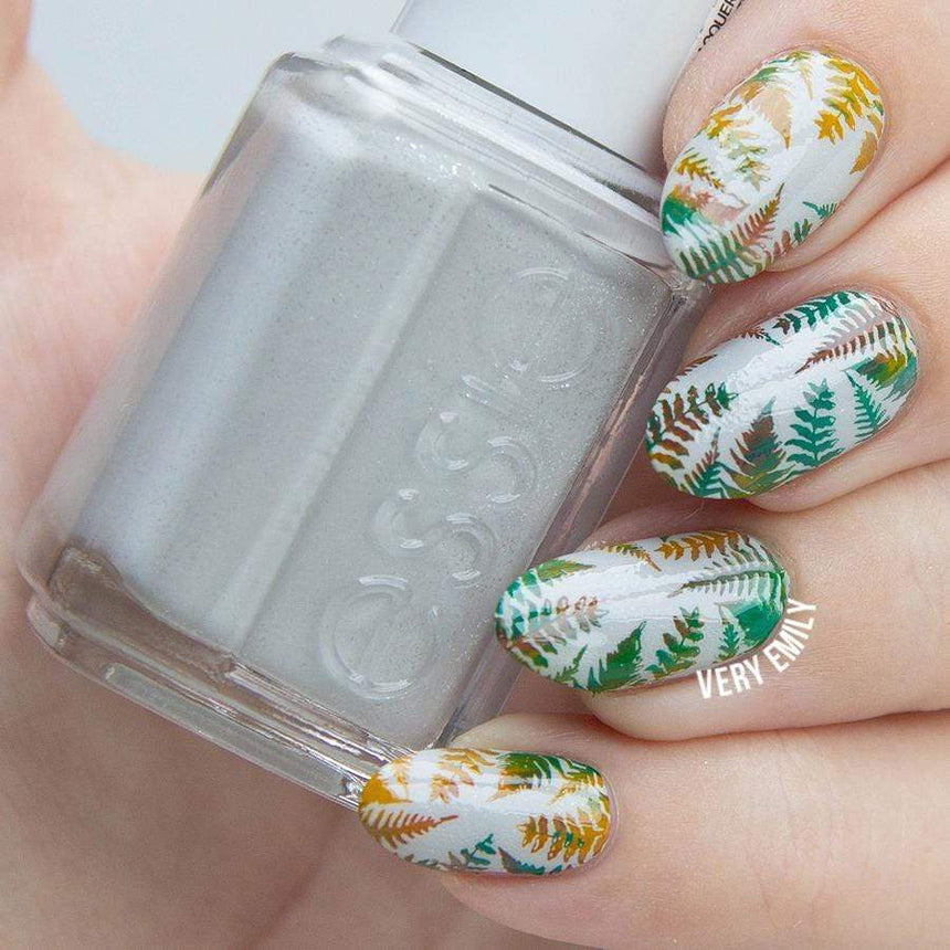 Mystic Woods: Leafy Feathers/Butterfly Wings (m127) - Nail Stamping Plate