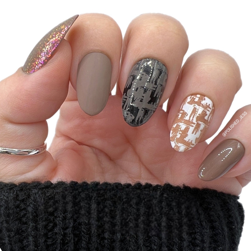 Mythos: 6-Piece Earthy Cream Stamping Art Polish Set