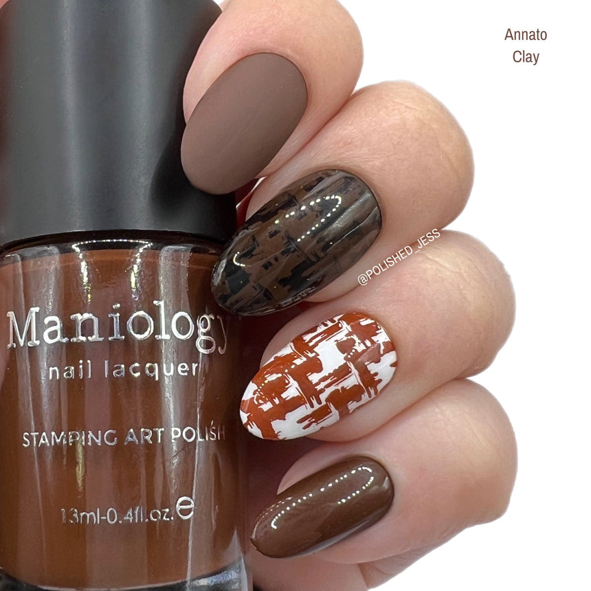 Mythos Collection: Annato Clay (B196) Dirt Brown Stamping Polish