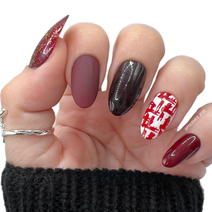 Mythos Collection: Red Sea (B199) Dark Oxblood Red Stamping Polish