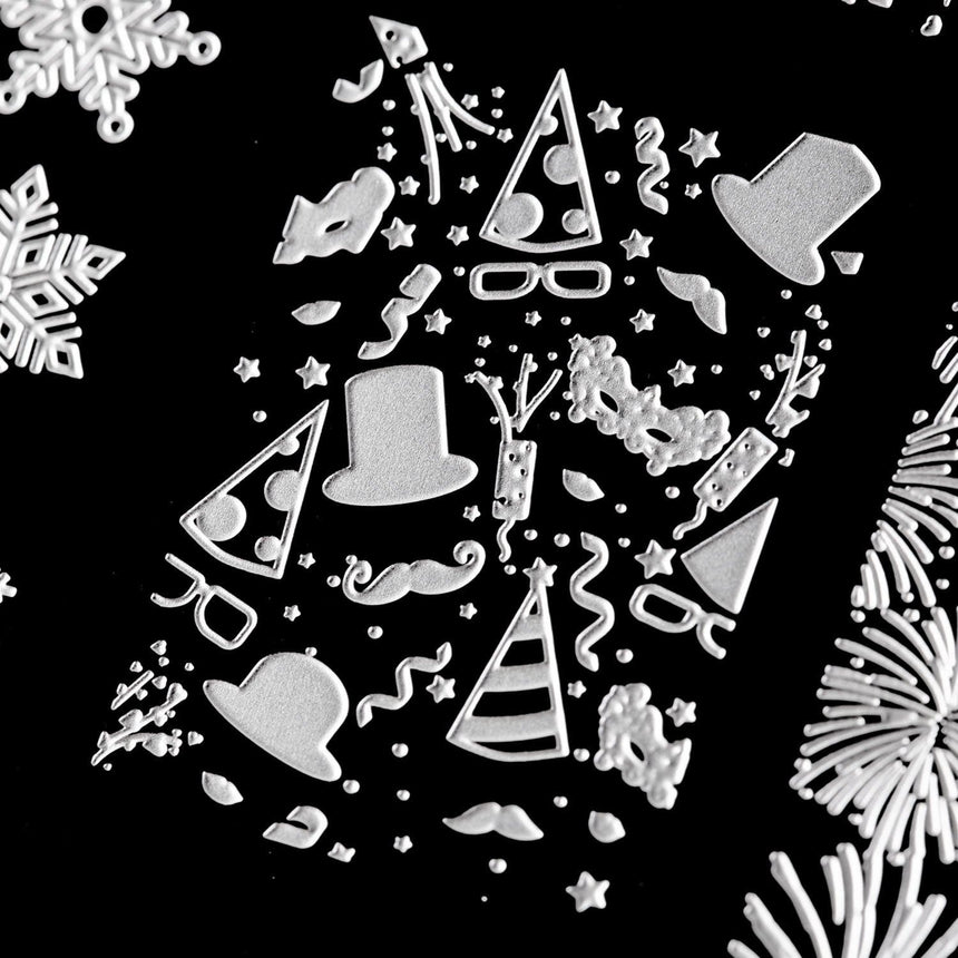 New Year Cheer (m079) - Nail Stamping Plate