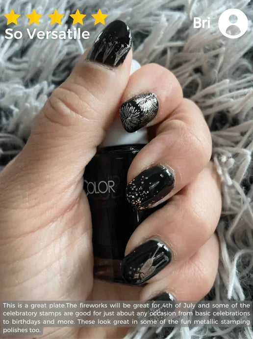 New Year Cheer (m079) - Nail Stamping Plate