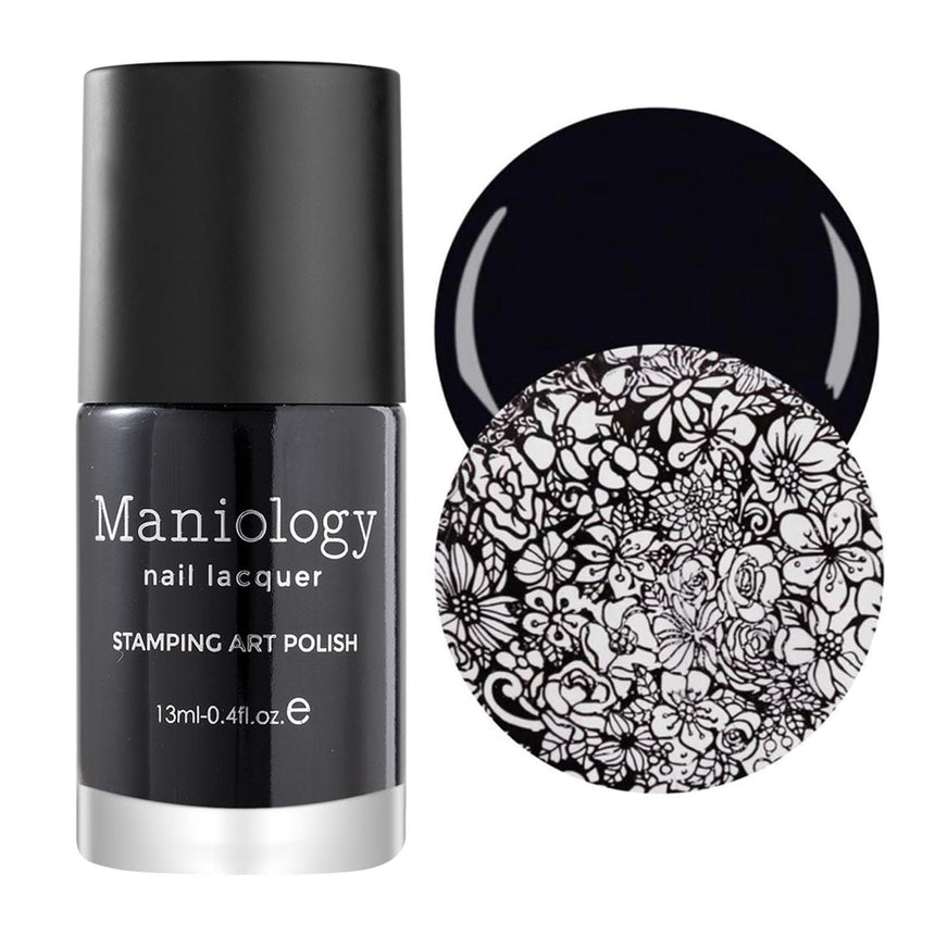 Pardon my French Stamping Bundle - 1 Plate, 2 Stamping Polishes, 1 Smudge Free Top Coat, Stamper & Scraper