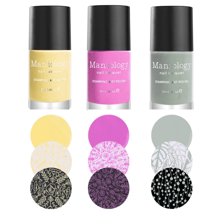 Perfect Trio: 3-Piece Sunny Meadow Nail Stamping Polish Set