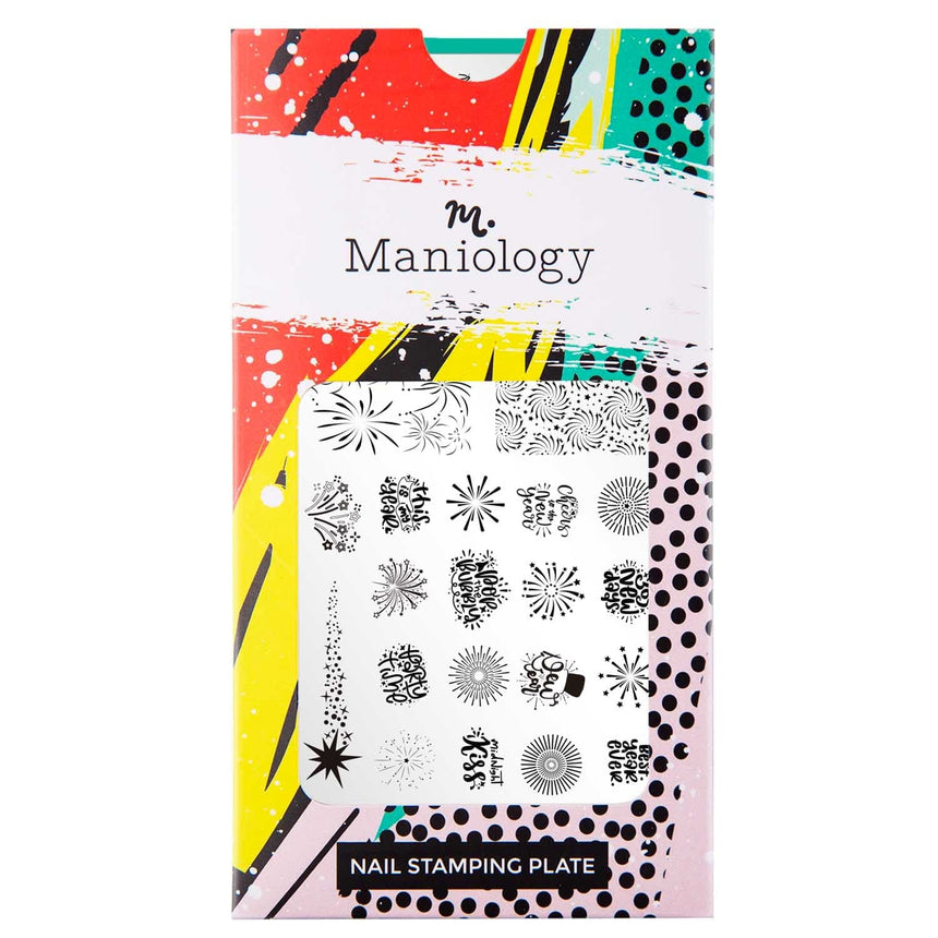 Pop The Bubbly (M342) - Nail Stamping Plate