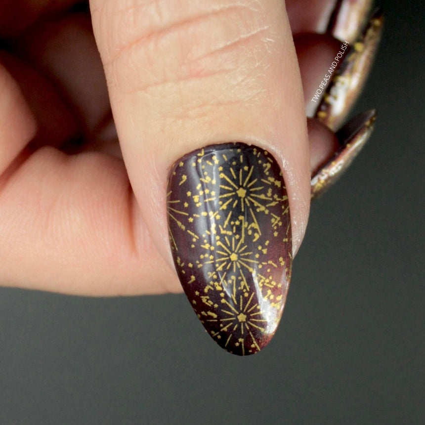 Pop The Bubbly (M342) - Nail Stamping Plate