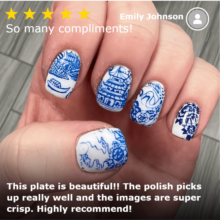 Porcelain (m252) - Nail Stamping Plate